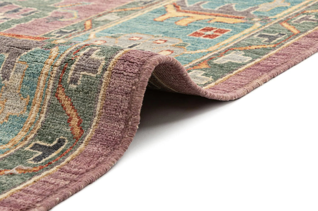 Fallen Blossoms Color Oushak Hand-Knotted Wool Carpet | Handcrafted in India