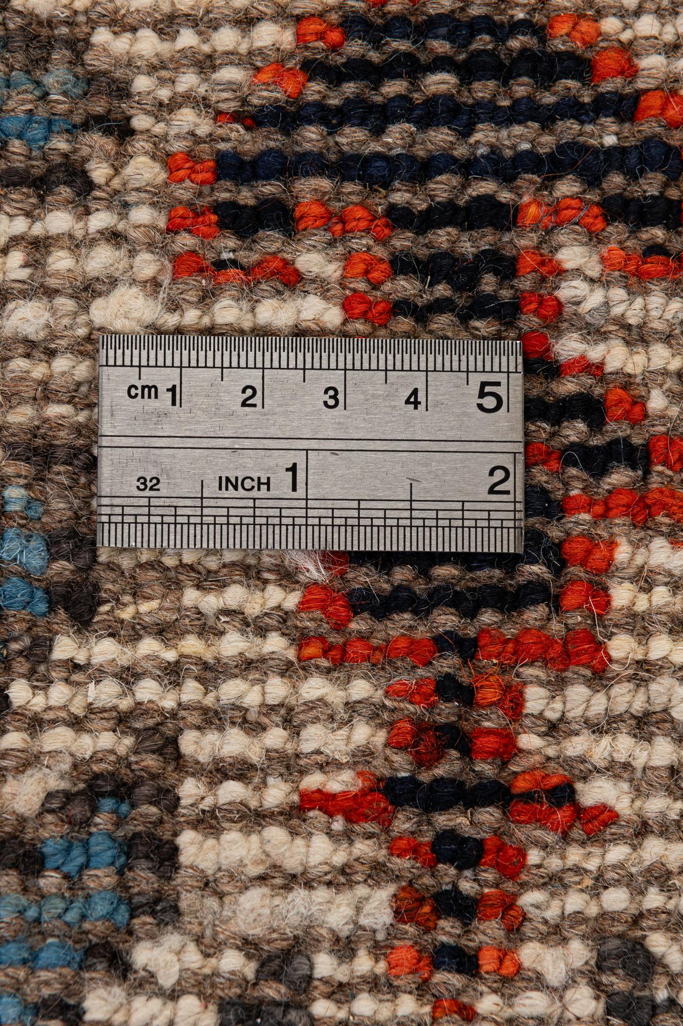 Cream Oushak Hand-Knotted Wool Carpet | Handcrafted in India